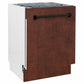ZLINE Tallac 24-Inch Top Control Built-In Dishwasher, Hand-Hammered Copper Panel, Traditional Handle, 51 dBA, DWV-HH-24