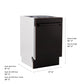 ZLINE Tallac 18-Inch Top Control Built-In Dishwasher, Oil-Rubbed Bronze Panel, Traditional Handle, 51 dBA, DWV-ORB-18