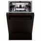 ZLINE Tallac 18-Inch Top Control Built-In Dishwasher, Oil-Rubbed Bronze Panel, Traditional Handle, 51 dBA, DWV-ORB-18