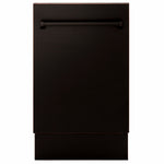 ZLINE Tallac 18-Inch Top Control Built-In Dishwasher, Oil-Rubbed Bronze Panel, Traditional Handle, 51 dBA, DWV-ORB-18