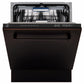 ZLINE Tallac 24-Inch Top Control Built-In Dishwasher, Oil-Rubbed Bronze Panel, Traditional Handle, 51 dBA, DWV-ORB-24
