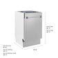 ZLINE Tallac 18-Inch Top Control Built-In Dishwasher, Satin Stainless Steel Panel, Traditional Handle, 51 dBA, DWV-SN-18