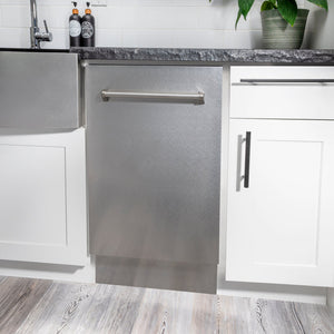 ZLINE Tallac 18-Inch Top Control Built-In Dishwasher, Satin Stainless Steel Panel, Traditional Handle, 51 dBA, DWV-SN-18