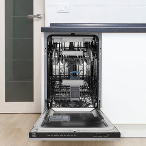 ZLINE Tallac 18-Inch Top Control Built-In Dishwasher, Satin Stainless Steel Panel, Traditional Handle, 51 dBA, DWV-SN-18
