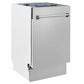 ZLINE Tallac 18-Inch Top Control Built-In Dishwasher, Satin Stainless Steel Panel, Traditional Handle, 51 dBA, DWV-SN-18