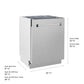 ZLINE Tallac 24-Inch Top Control Built-In Dishwasher, Satin Stainless Steel Panel, Traditional Handle, 51 dBA, DWV-SN-24