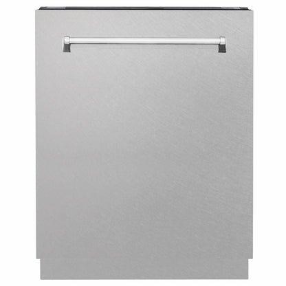 ZLINE Tallac 24-Inch Top Control Built-In Dishwasher, Satin Stainless Steel Panel, Traditional Handle, 51 dBA, DWV-SN-24