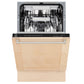 ZLINE Tallac 18-Inch Top Control Built-In Dishwasher, Unfinished Wooden Panel, Traditional Handle, 51 dBA, DWV-UF-18