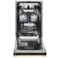 ZLINE Tallac 18-Inch Top Control Built-In Dishwasher, Unfinished Wooden Panel, Traditional Handle, 51 dBA, DWV-UF-18