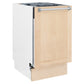 ZLINE Tallac 18-Inch Top Control Built-In Dishwasher, Unfinished Wooden Panel, Traditional Handle, 51 dBA, DWV-UF-18