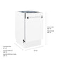 ZLINE Tallac 18-Inch Top Control Built-In Dishwasher, White Matte Panel, Traditional Handle, 51 dBA, DWV-WM-18