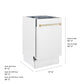ZLINE Tallac Autograph Edition 18-Inch Top Control Built-In Dishwasher, White Matte Panel, Polished Gold Handle, 51 dBA, DWVZ-WM-18-G