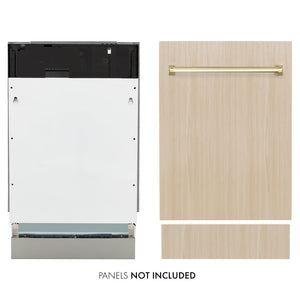 ZLINE Tallac Autograph Edition 18-Inch Top Control Built-In Dishwasher, Panel Ready, 51 dBA, DWVZ-18-G
