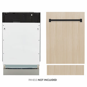 ZLINE Tallac Autograph Edition 18-Inch Top Control Built-In Dishwasher, Panel Ready, 51 dBA, DWVZ-18-MB