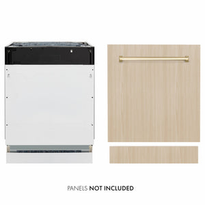 ZLINE Tallac Autograph Edition 24-Inch Top Control Built-In Dishwasher, Panel Ready, 51 dBA, DWVZ-24-G