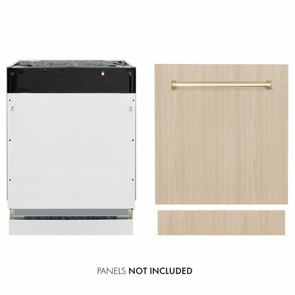 ZLINE Tallac Autograph Edition 24-Inch Top Control Built-In Dishwasher, Panel Ready, 51 dBA, DWVZ-24-G