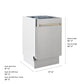 ZLINE Tallac Autograph Edition 18-Inch Top Control Built-In Dishwasher, Stainless Steel Panel, Champagne Bronze Handle, 51 dBA, DWVZ-304-18-CB