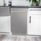 ZLINE Tallac Autograph Edition 18-Inch Top Control Built-In Dishwasher, Stainless Steel Panel, Polished Gold Handle, 51 dBA, DWVZ-304-18-G