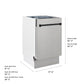 ZLINE Tallac Autograph Edition 18-Inch Top Control Built-In Dishwasher, Stainless Steel Panel, Matte Black Handle, 51 dBA, DWVZ-304-18-MB