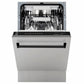 ZLINE Tallac Autograph Edition 18-Inch Top Control Built-In Dishwasher, Stainless Steel Panel, Matte Black Handle, 51 dBA, DWVZ-304-18-MB