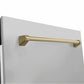 ZLINE Tallac Autograph Edition 24-Inch Top Control Built-In Dishwasher, Stainless Steel Panel, Champagne Bronze Handle, 51 dBA, DWVZ-304-24-CB
