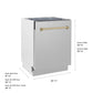 ZLINE Tallac Autograph Edition 24-Inch Top Control Built-In Dishwasher, Stainless Steel Panel, Champagne Bronze Handle, 51 dBA, DWVZ-304-24-CB