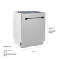 ZLINE Tallac Autograph Edition 24-Inch Top Control Built-In Dishwasher, Stainless Steel Panel, Matte Black Handle, 51 dBA, DWVZ-304-24-MB