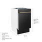 ZLINE Tallac Autograph Edition 18-Inch Top Control Built-In Dishwasher, Black Stainless Steel Panel, Champagne Bronze Handle, 51 dBA, DWVZ-BS-18-CB