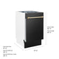 ZLINE Tallac Autograph Edition 18-Inch Top Control Built-In Dishwasher, Black Stainless Steel Panel, Polished Gold Handle, 51 dBA, DWVZ-BS-18-G