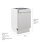 ZLINE Tallac Autograph Edition 18-Inch Top Control Built-In Dishwasher, Satin Stainless Steel Panel, Champagne Bronze Handle, 51 dBA, DWVZ-SN-18-CB