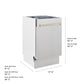 ZLINE Tallac Autograph Edition 18-Inch Top Control Built-In Dishwasher, Satin Stainless Steel Panel, Polished Gold Handle, 51 dBA, DWVZ-SN-18-G