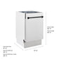 ZLINE Tallac Autograph Edition 18-Inch Top Control Built-In Dishwasher, Satin Stainless Steel Panel, Matte Black Handle, 51 dBA, DWVZ-SN-18-MB