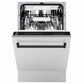 ZLINE Tallac Autograph Edition 18-Inch Top Control Built-In Dishwasher, Satin Stainless Steel Panel, Matte Black Handle, 51 dBA, DWVZ-SN-18-MB