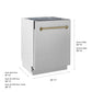 ZLINE Tallac Autograph Edition 24-Inch Top Control Built-In Dishwasher, Satin Stainless Steel Panel, Champagne Bronze Handle, 51 dBA, DWVZ-SN-24-CB