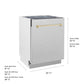 ZLINE Tallac Autograph Edition 24-Inch Top Control Built-In Dishwasher, Satin Stainless Steel Panel, Polished Gold Handle, 51 dBA, DWVZ-SN-24-G