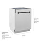 ZLINE Tallac Autograph Edition 24-Inch Top Control Built-In Dishwasher, Satin Stainless Steel Panel, Matte Black Handle, 51 dBA, DWVZ-SN-24-MB