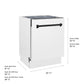 ZLINE Tallac Autograph Edition 24-Inch Top Control Built-In Dishwasher, White Matte Panel, Matte Black Handle, 51 dBA, DWVZ-WM-24-MB