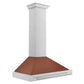 ZLINE 36" 400 CFM Convertible Stainless Steel Range Hood with Copper Shell and Stainless Steel Handle, KB4STX-C-36