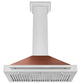 ZLINE 36" 400 CFM Convertible Stainless Steel Range Hood with Copper Shell and Stainless Steel Handle, KB4STX-C-36