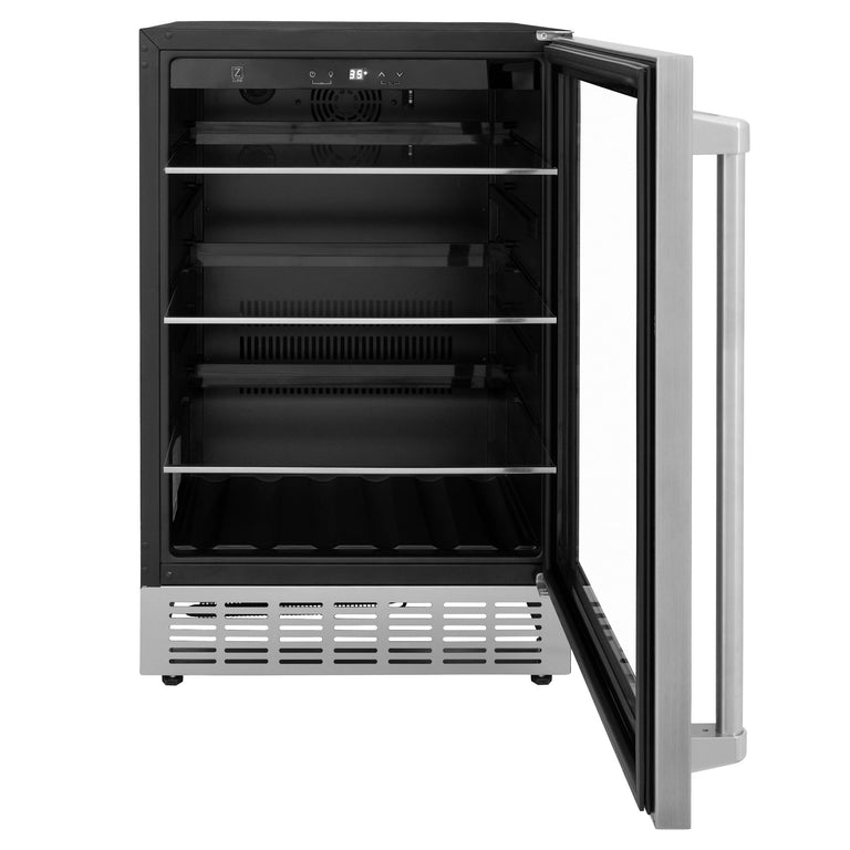 ZLINE Appliance Package - 36" Gas Range, Range Hood, Refrigerator, Microwave Drawer, Dishwasher and Beverage Fridge, 6KPR-SGRRH36-MWDWV-RBV