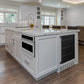 ZLINE 24" Autograph 154 Can Beverage Fridge in Stainless Steel with Black Accents - Monument Series, RBVZ-US-24-MB