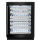 ZLINE 24" Touchstone Dual Zone 44 Bottle Wine Cooler with Black Stainless Steel Glass Door, RWDO-BS-24