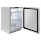 ZLINE 24" Touchstone 151 Can Beverage Fridge with Solid Stainless Steel Door,  RBSO-ST-24
