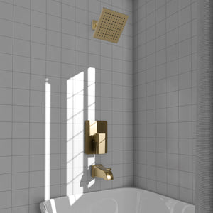 ZLINE Rubicon Modern Shower System in Champagne Bronze, RBCN2-SHS-CB