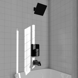 ZLINE Rubicon Modern Shower System in Matte Black, RBCN2-SHS-MB