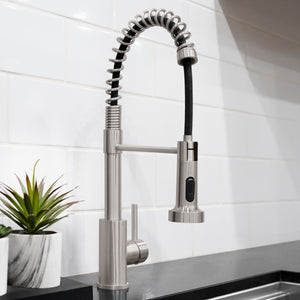 ZLINE Rubicon Pull Down Spring Spray Wand Kitchen Faucet in Brushed Nickel, RBCN2-KF-BN