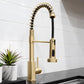 ZLINE Rubicon Pull Down Spring Spray Wand Kitchen Faucet in Champagne Bronze, RBCN2-KF-CB