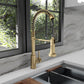 ZLINE Rubicon Pull Down Spring Spray Wand Kitchen Faucet in Champagne Bronze, RBCN2-KF-CB