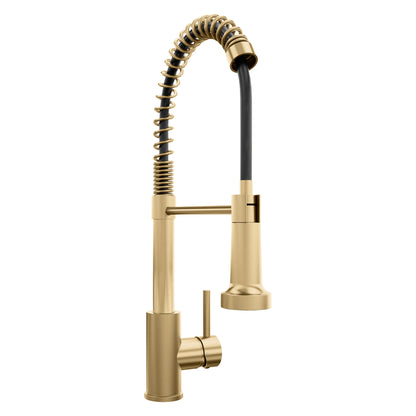 ZLINE Rubicon Pull Down Spring Spray Wand Kitchen Faucet in Champagne Bronze, RBCN2-KF-CB