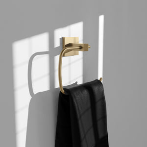 ZLINE Rubicon Towel Ring in Champagne Bronze, RBCN1-TRNG-CB